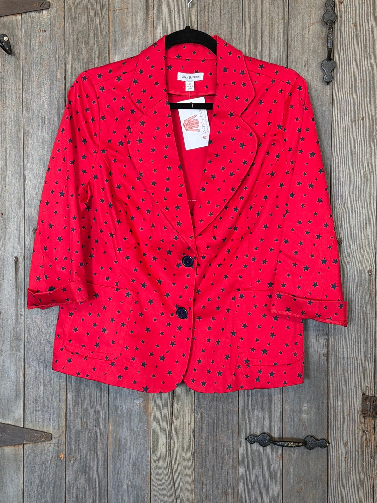 Rodeo Satin Patch America 3/4 Length Blazer 12/Medium