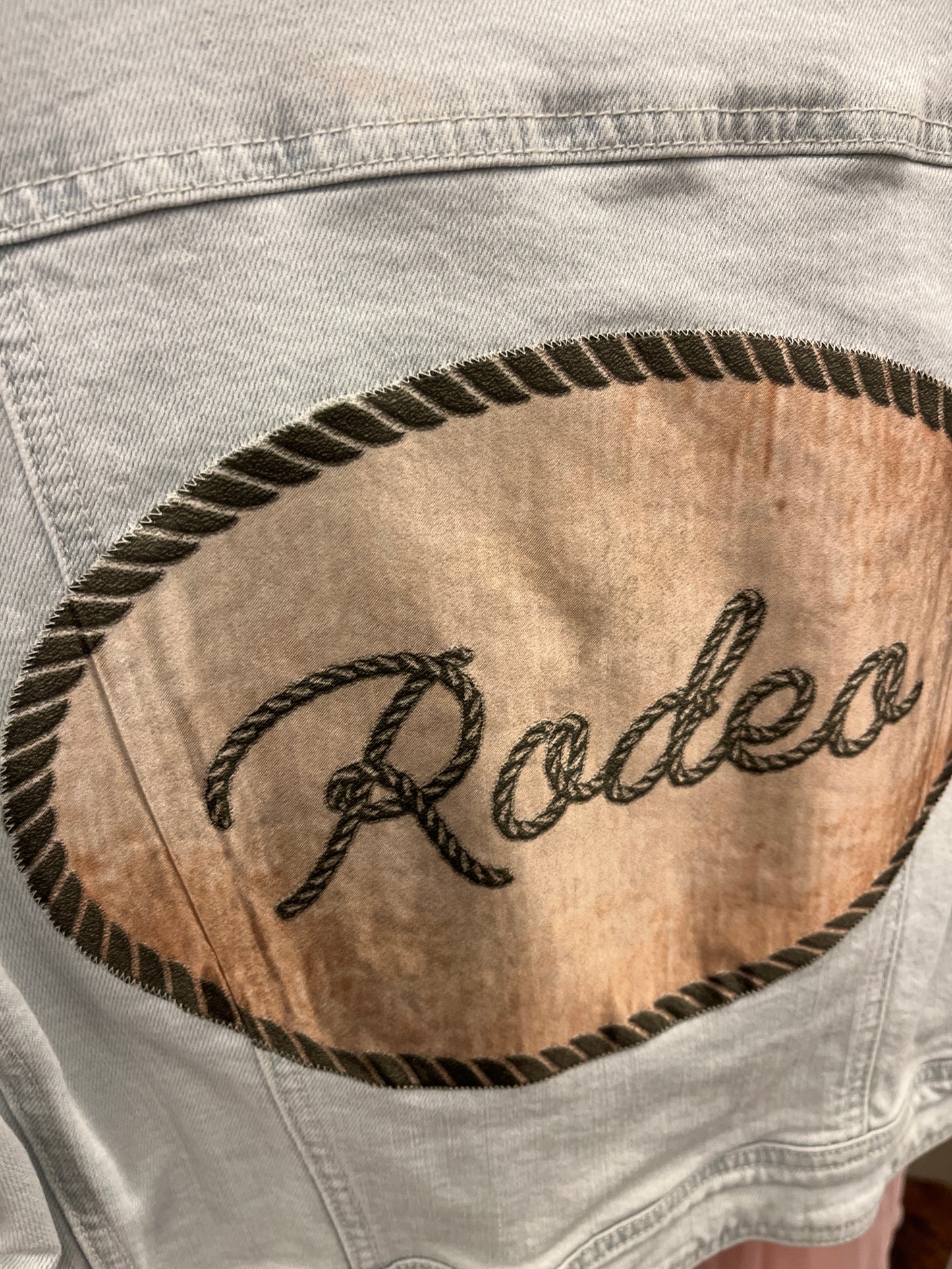 Satin Tan Rodeo Patch