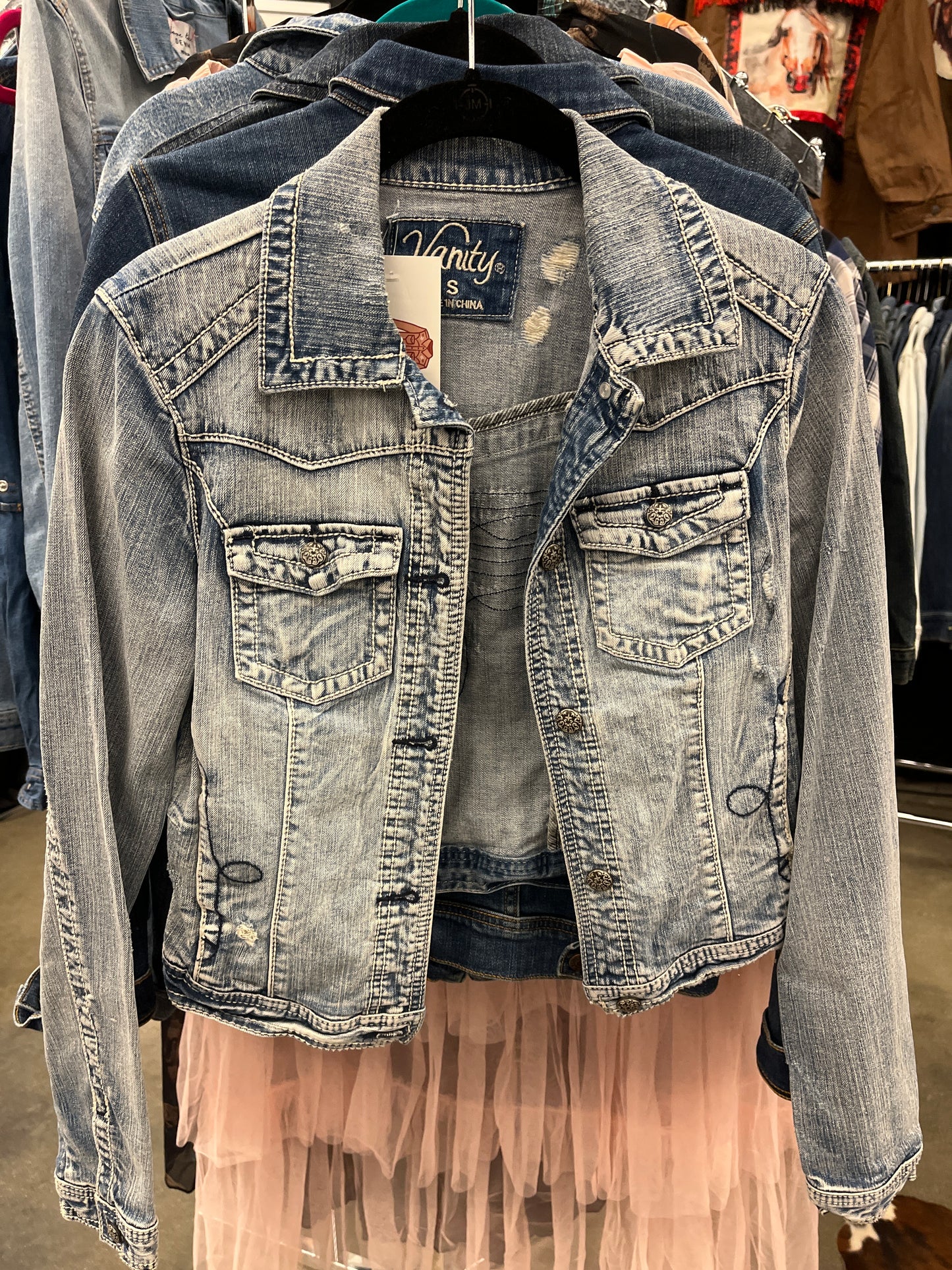Distressed Boot Stitch in Navy