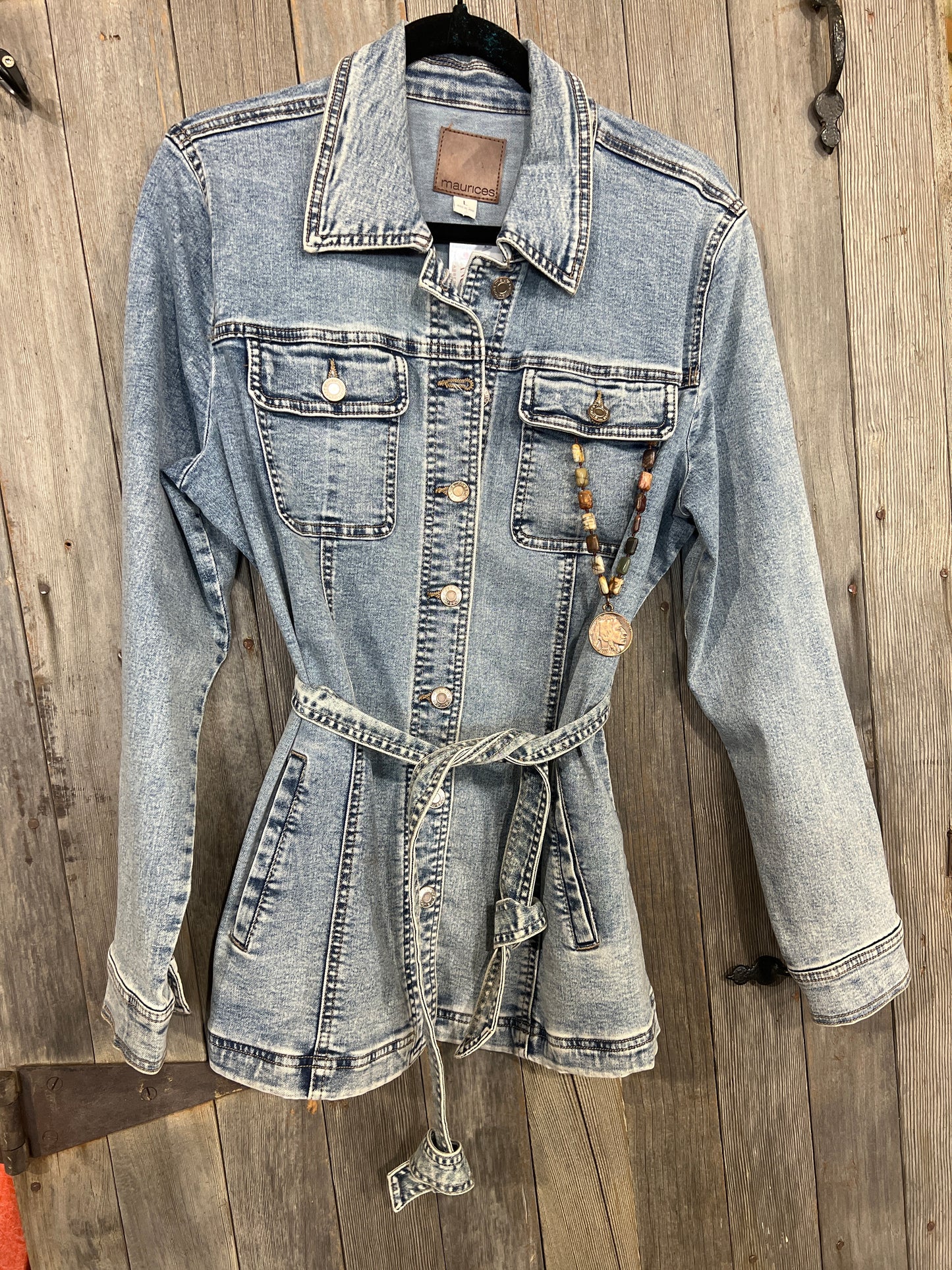 Long Jean jacket Montana scene Large