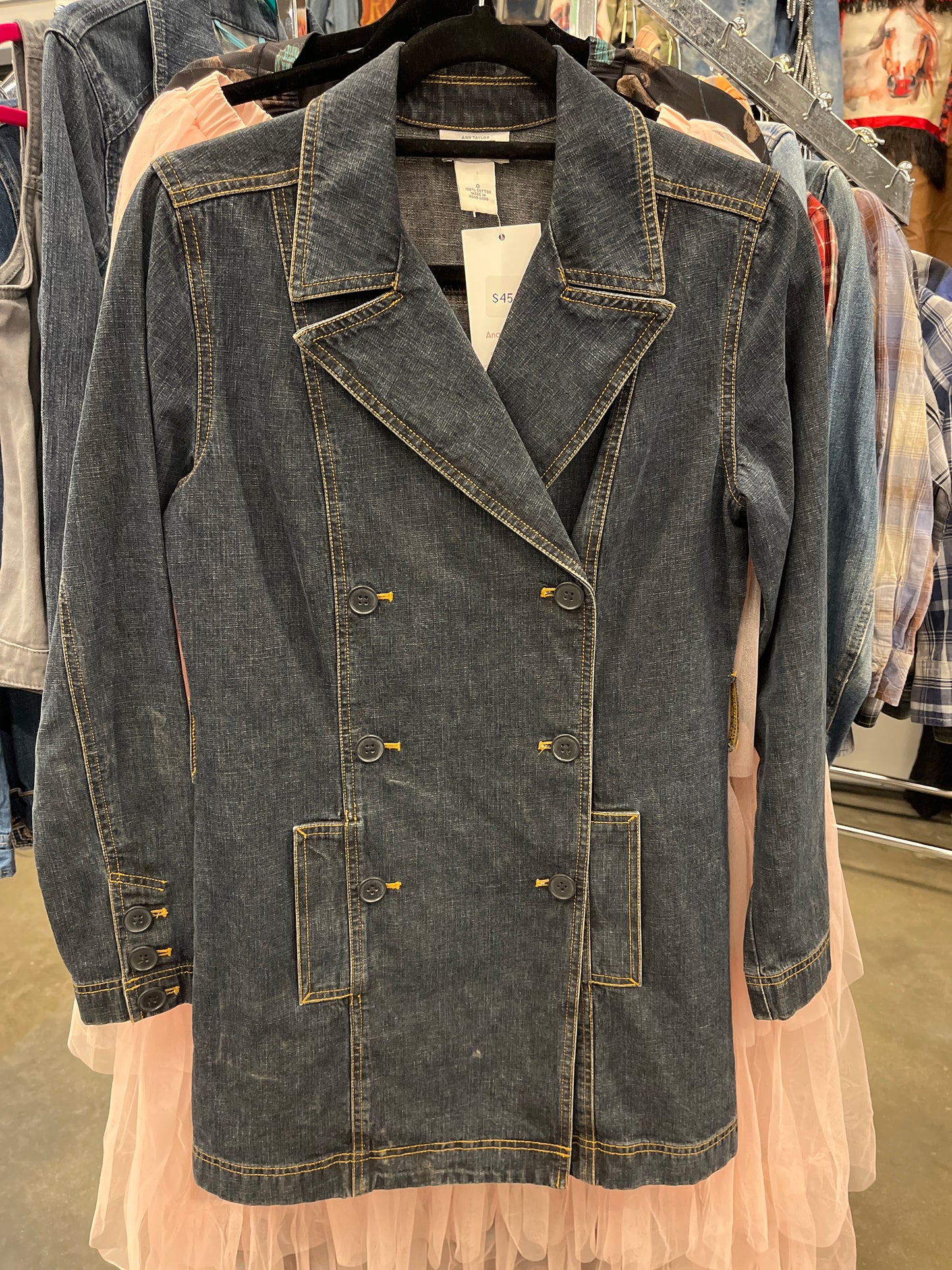 Wyoming Things Semi-Duster Denim Peacoat