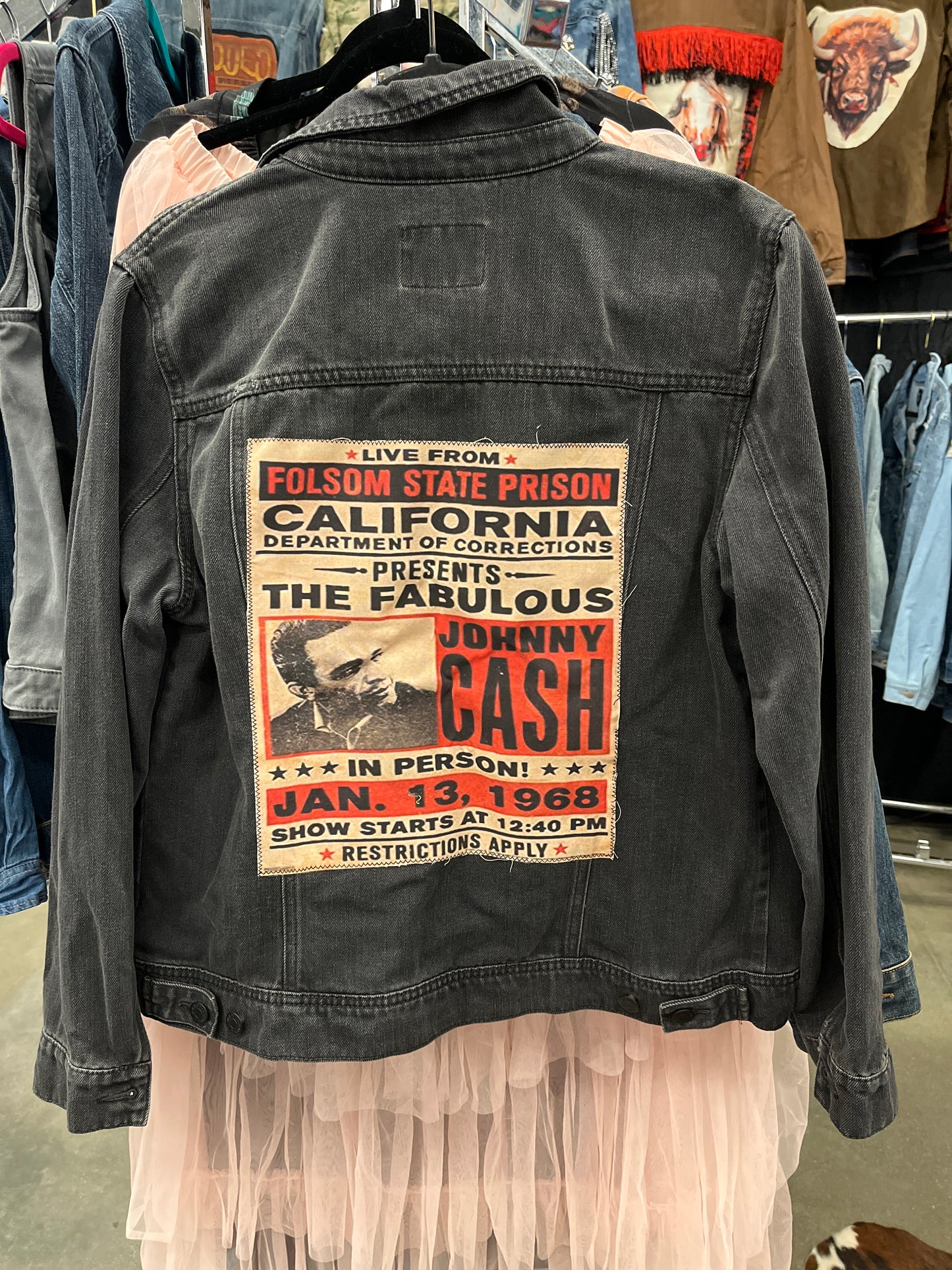 Distressed Black Folsom Prison