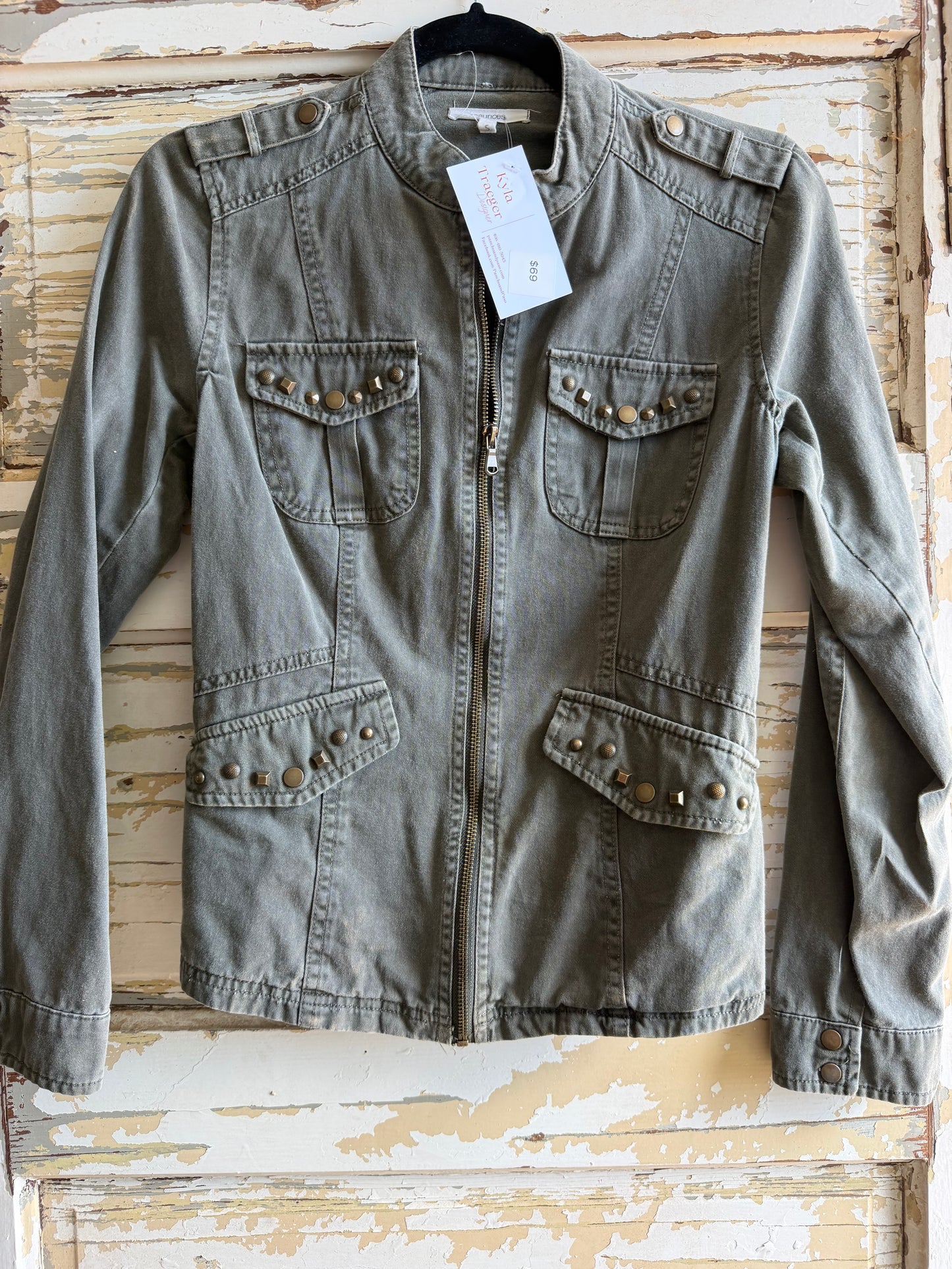 Military Inspired Johnny Cash Jacket - S