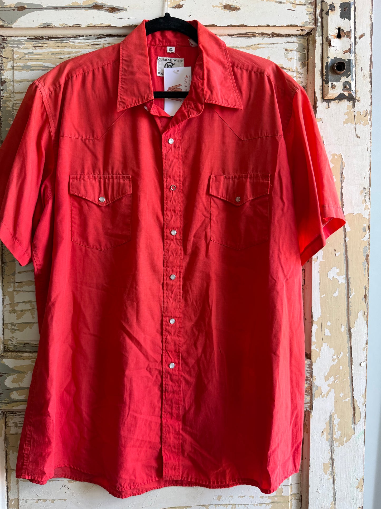 Short Sleeve Red Snap- XL