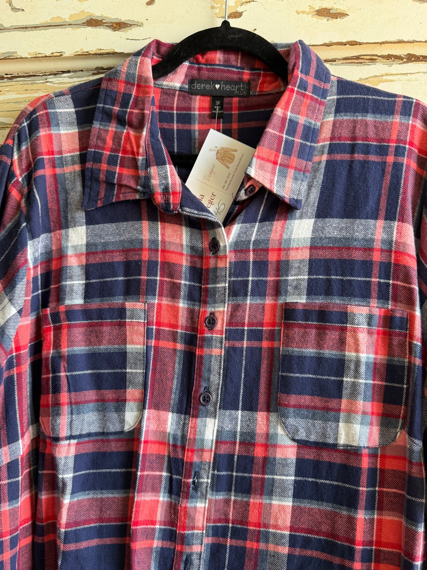 Flannel with Denim Buffalo - 3xL