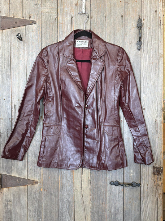 Vintage Leather Blazer modern size Small