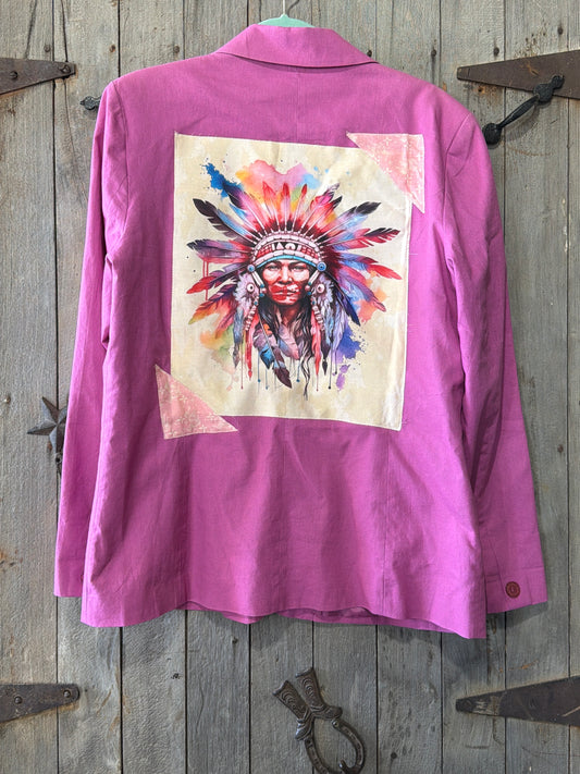 MMIW Watercolor Handprint Chief Blazer L