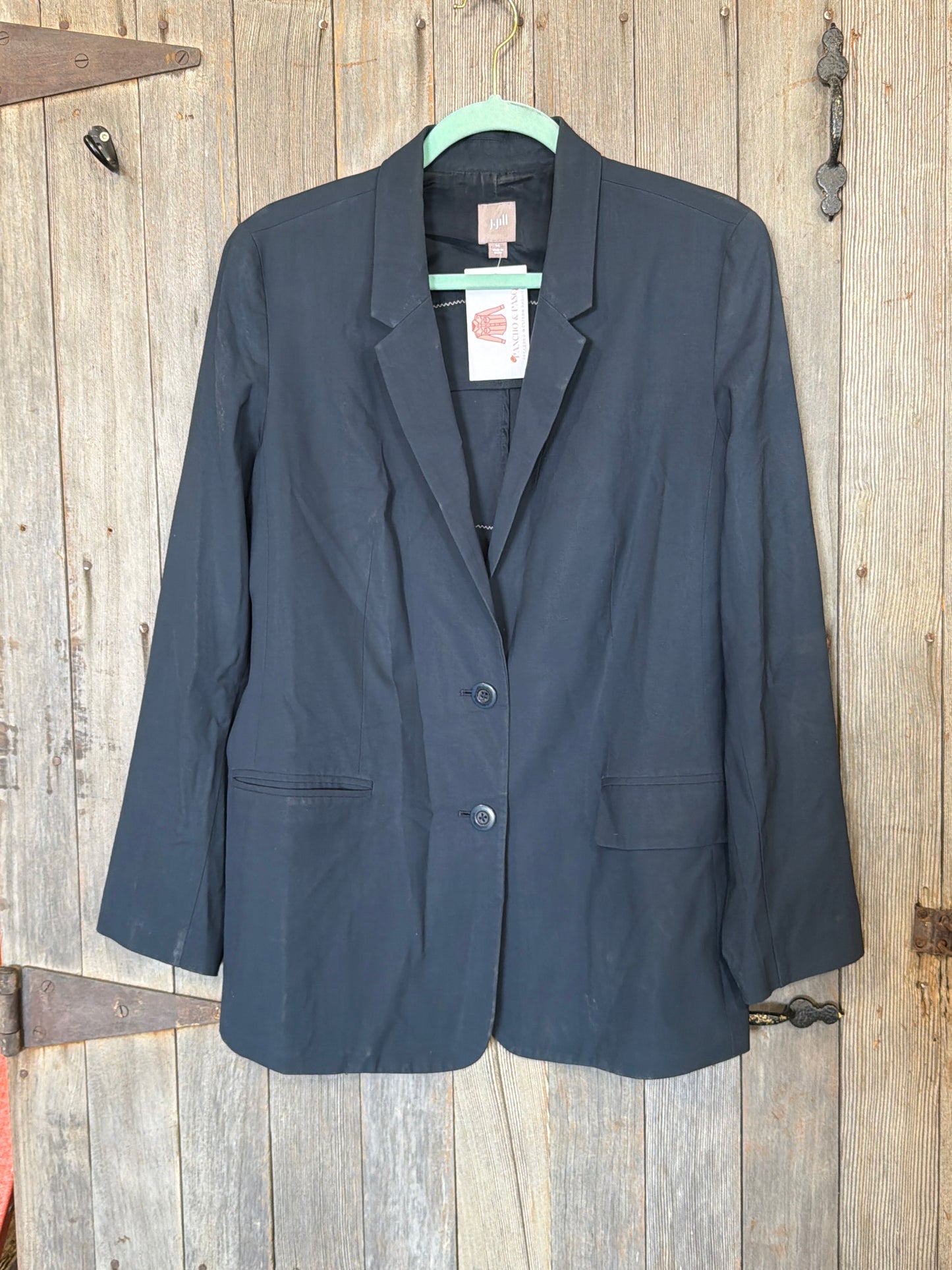 Navy satin Rodeo Patch Blazer L