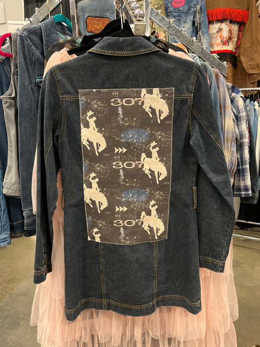 Wyoming Things Semi-Duster Denim Peacoat