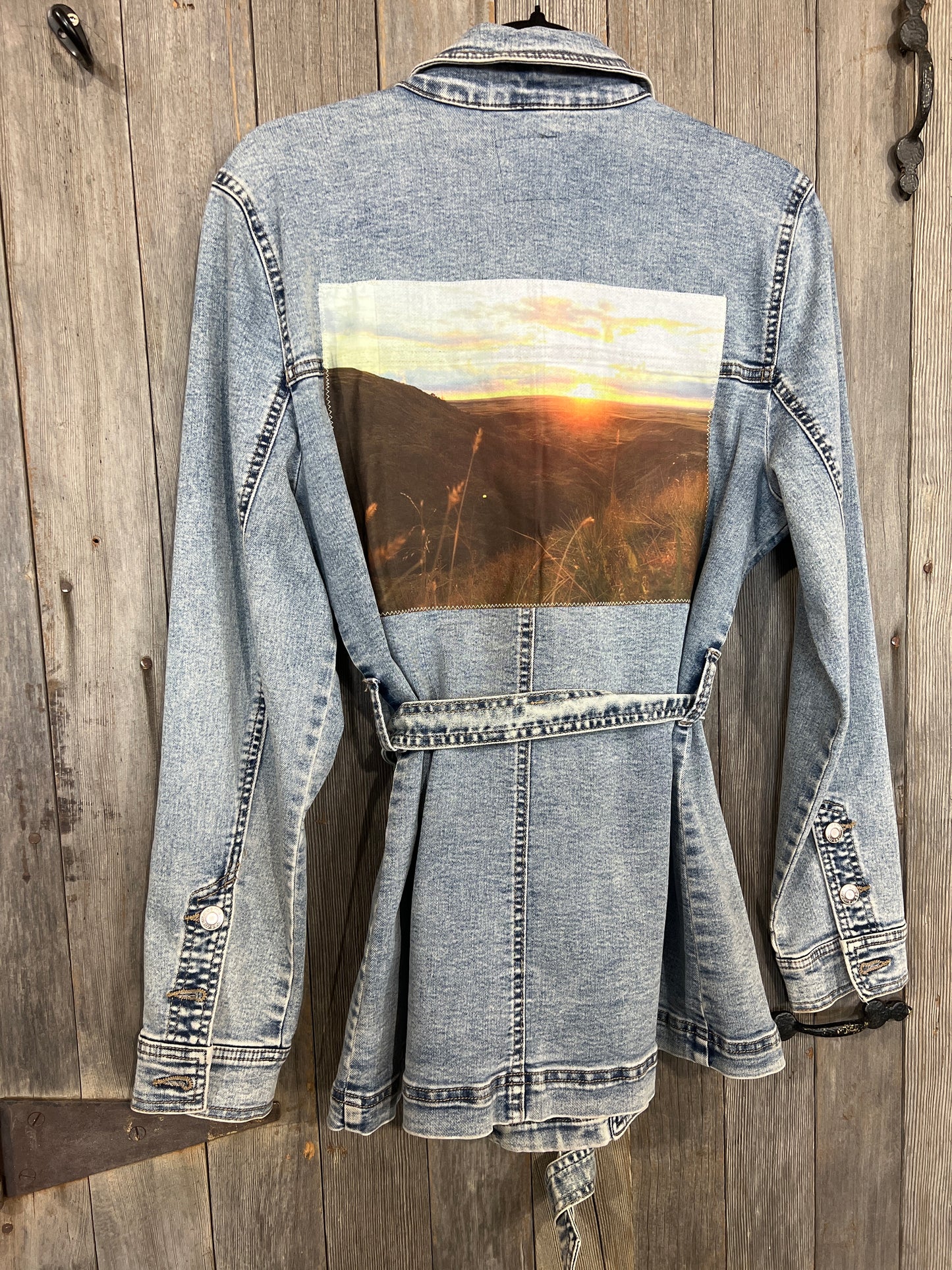 Long Jean jacket Montana scene Large