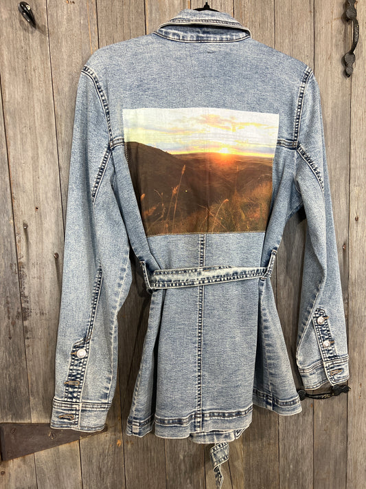 Long Jean jacket Montana scene Large