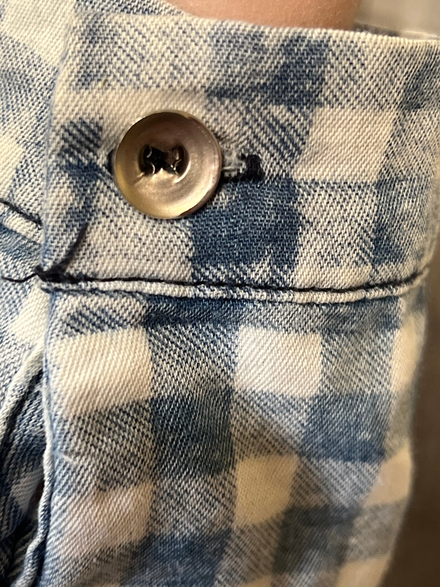 Plaid Chambray rodeo button up