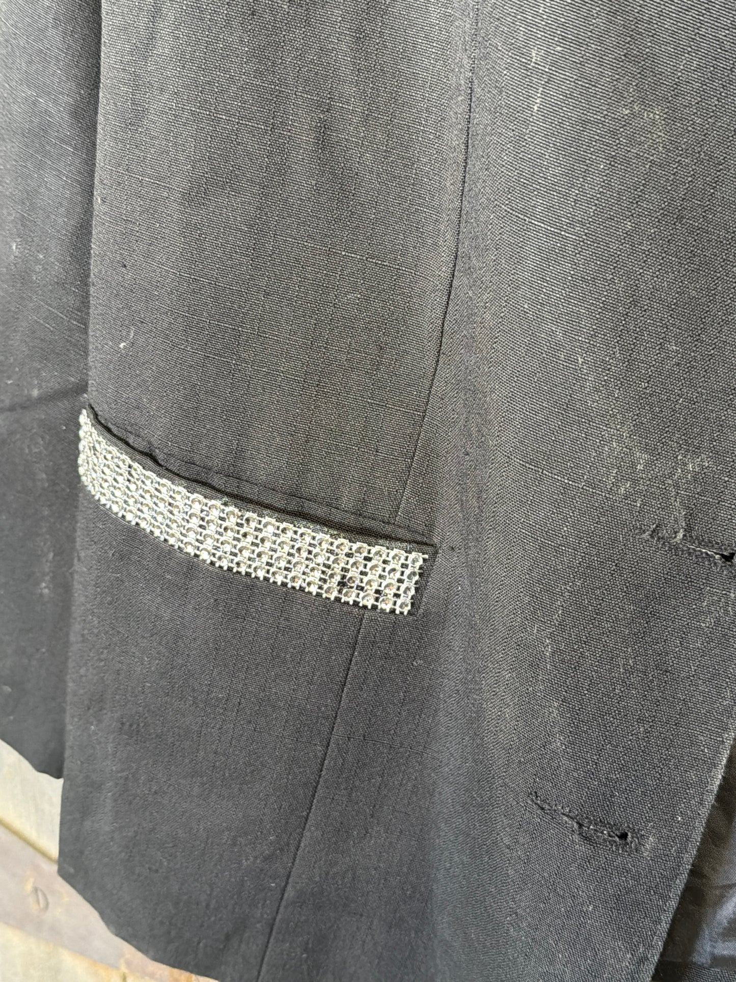 Vintage Smock Style Blazer with Satin Trick Rider and Rodeo Patches Large