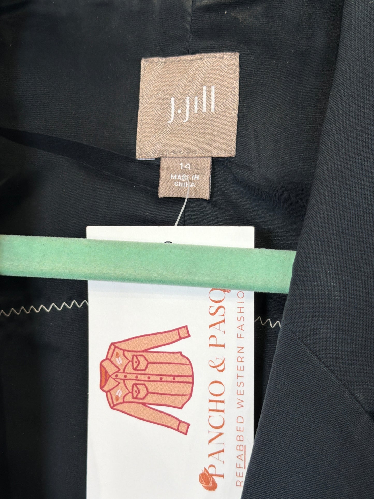 Navy satin Rodeo Patch Blazer L