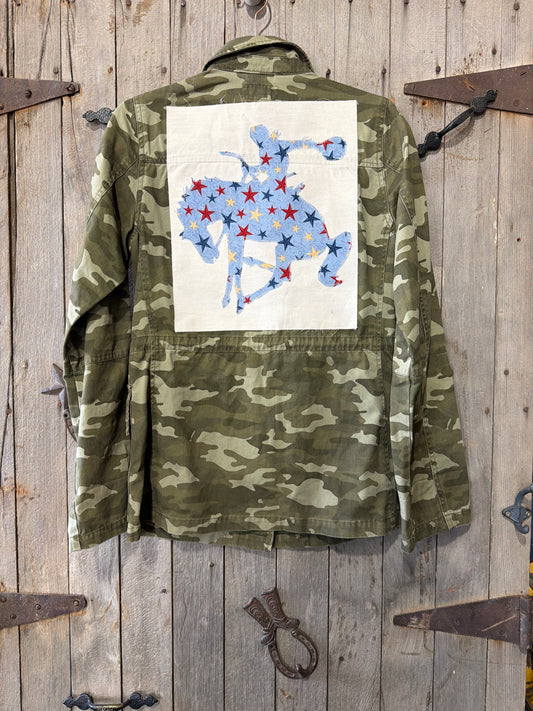 Stars Bucking Horse Camouflage Jacket M