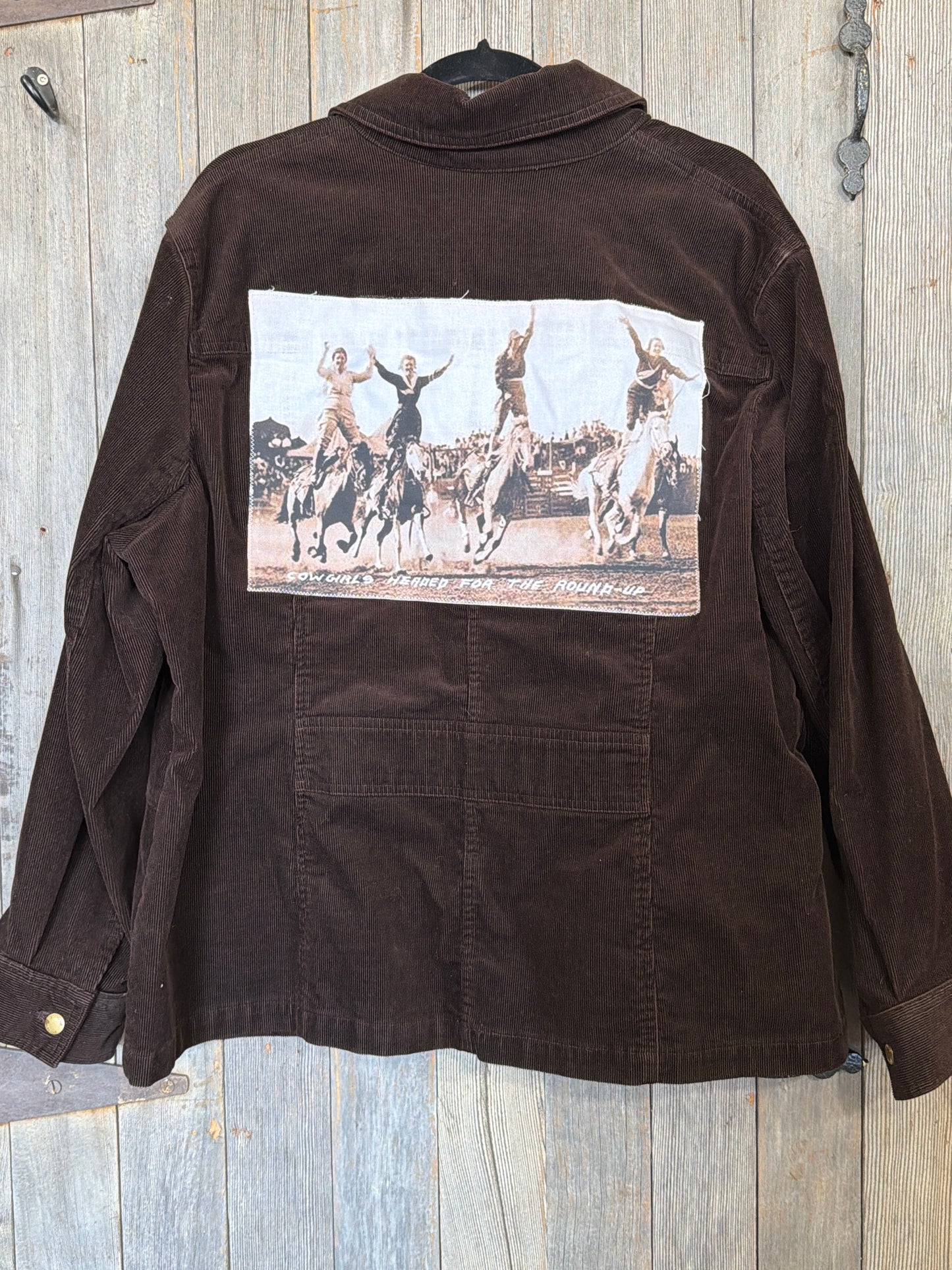 Headed To Roundup Cowgirls Corduroy Jacket 2X
