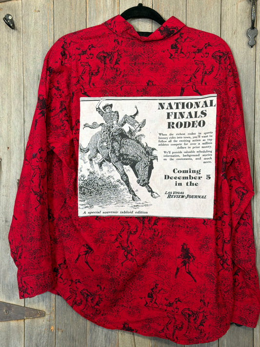 Wrangler Blues National Finals Rodeo Newsprint Large