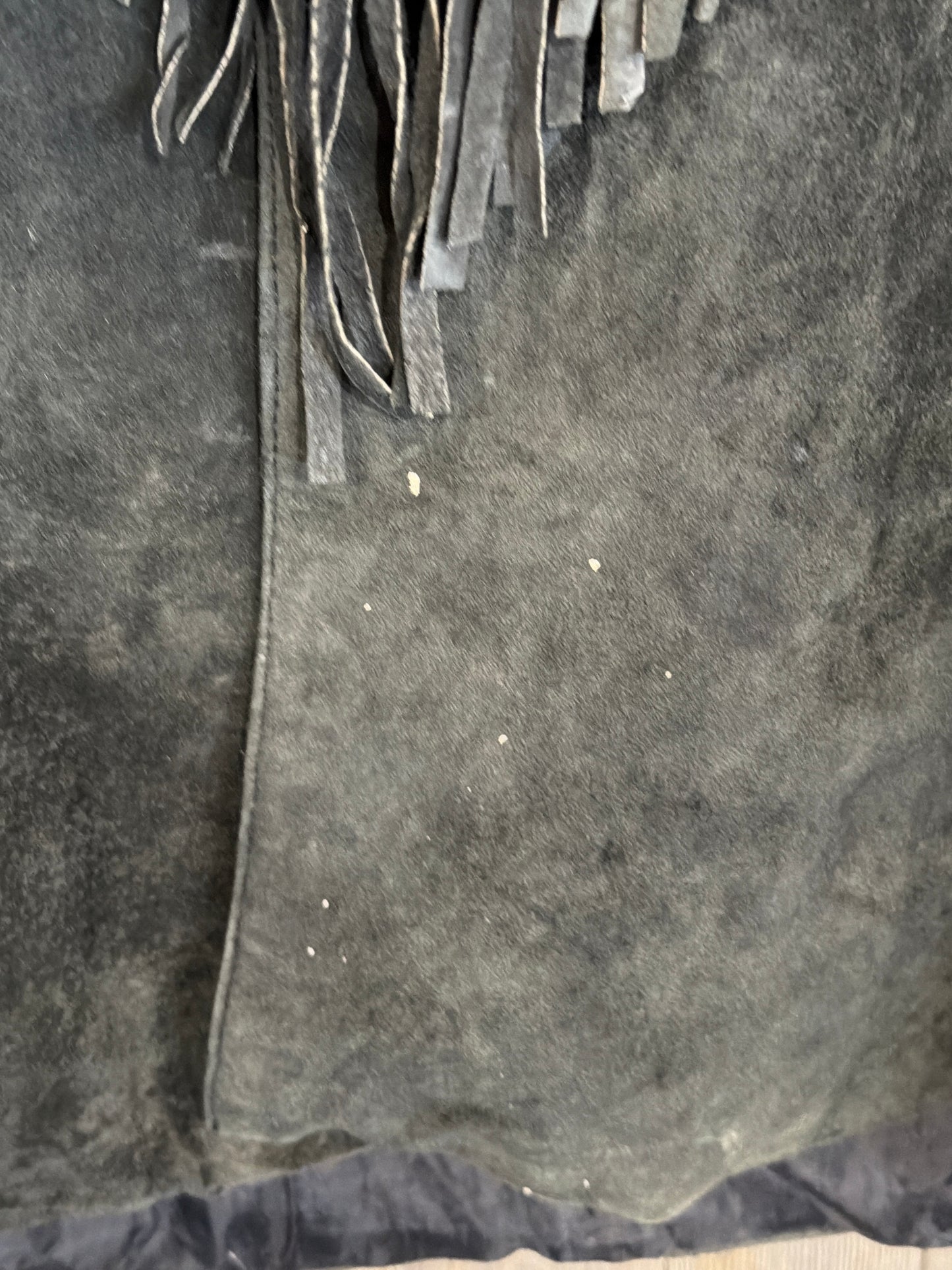 Vintage oversized suede fringe jacket. XL