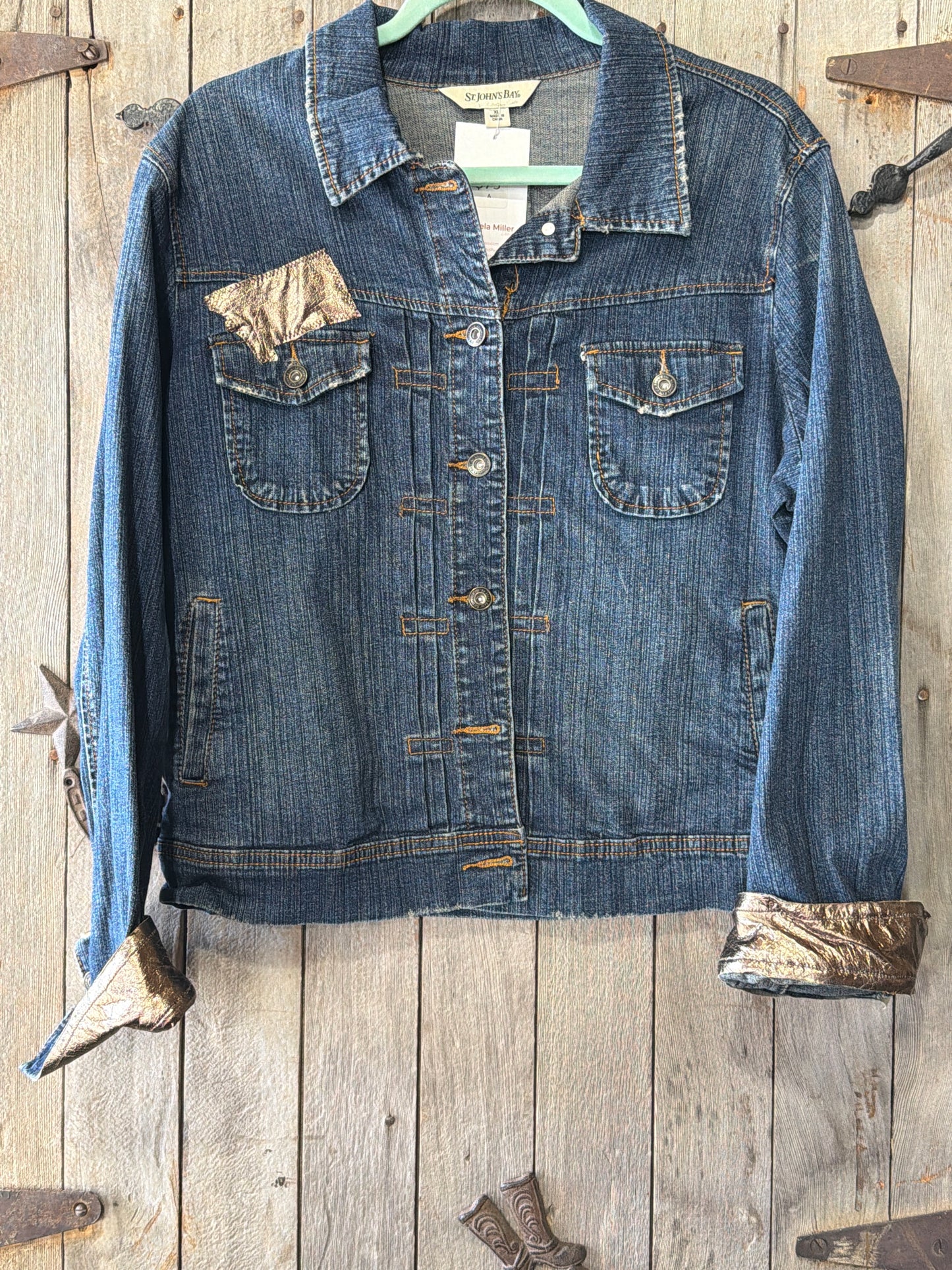 Montana Collection Leather Embellished Jacket XL