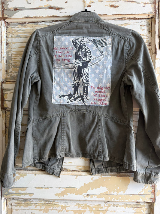 Military Inspired Johnny Cash Jacket - S