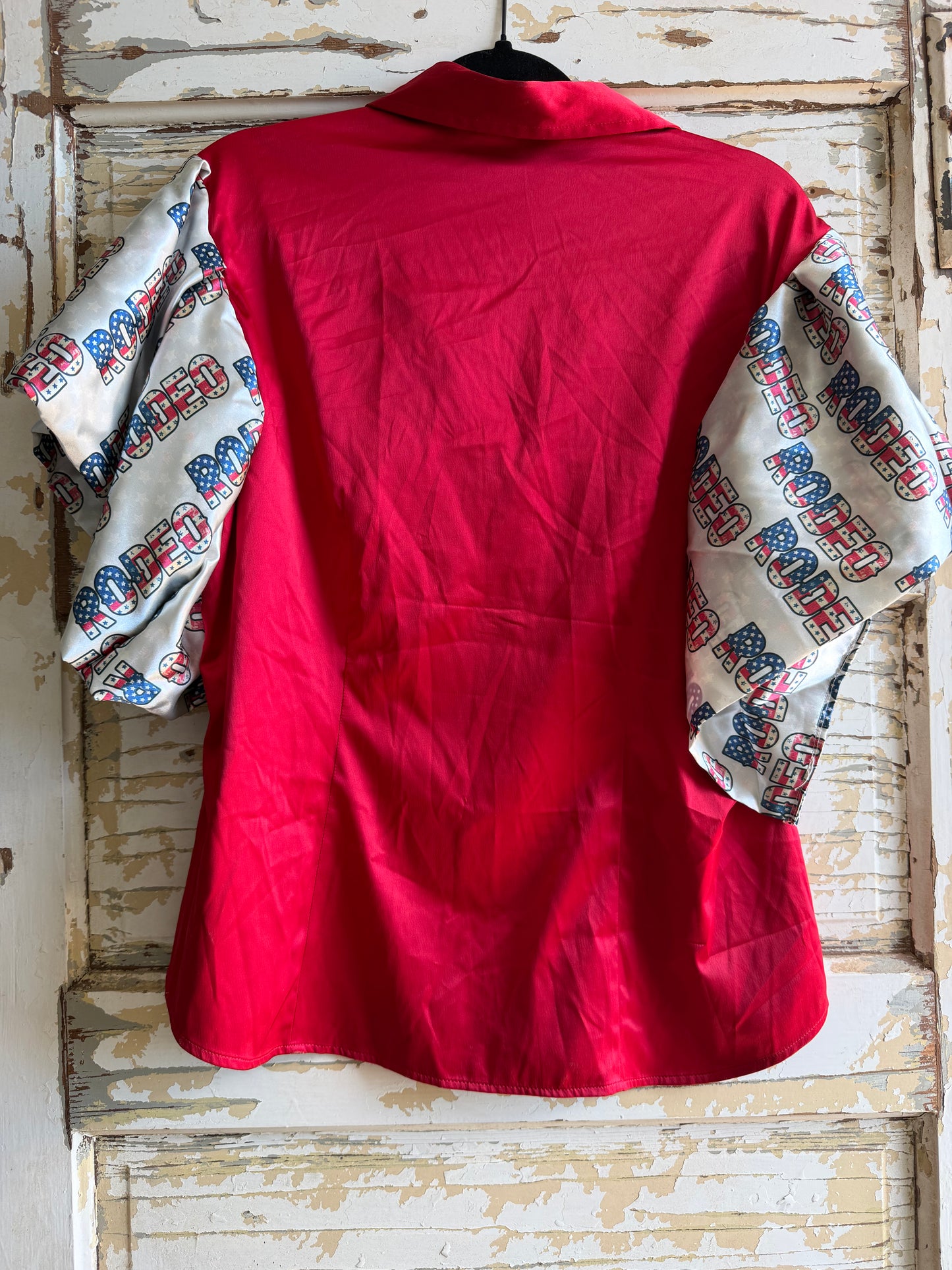 Satin NY&Co Rodeo Bubble Shirt- XL