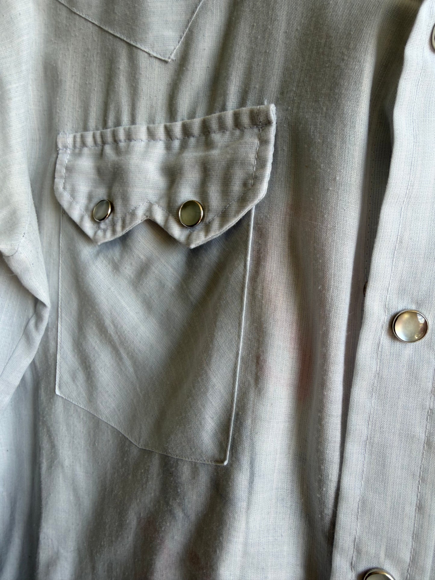 Vintage Snap with Screen Print - M