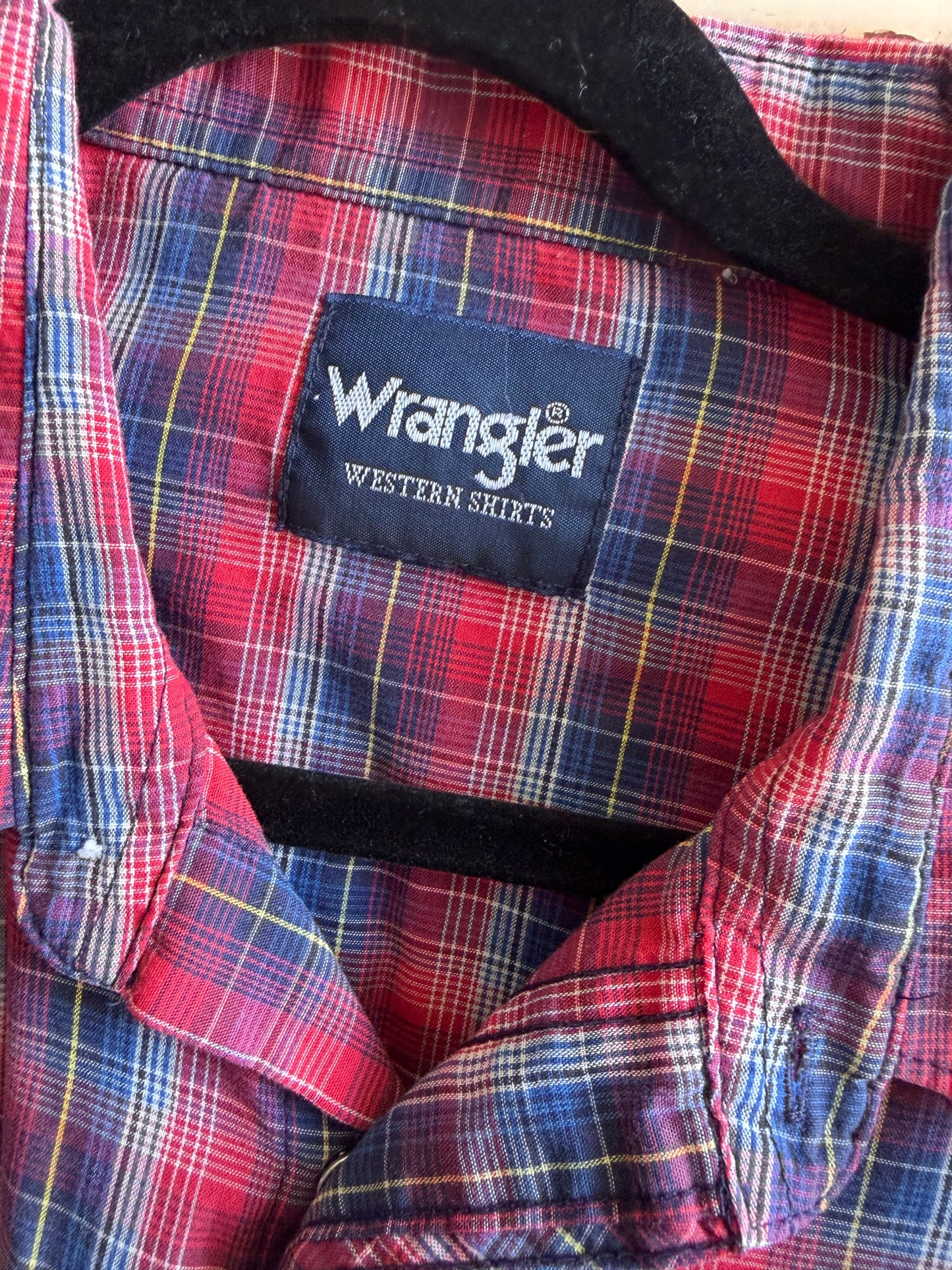 Long Sleeve Plaid Snap- Maybe XL