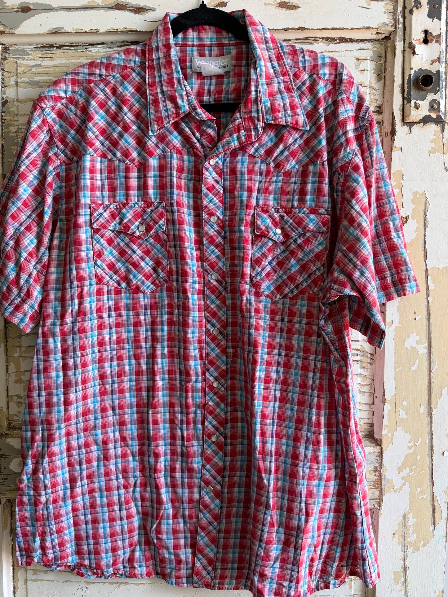 Short Sleeve Plaid Wrangler Shirt