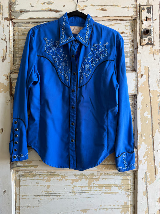 Vintage Scully Blue Shirt - M