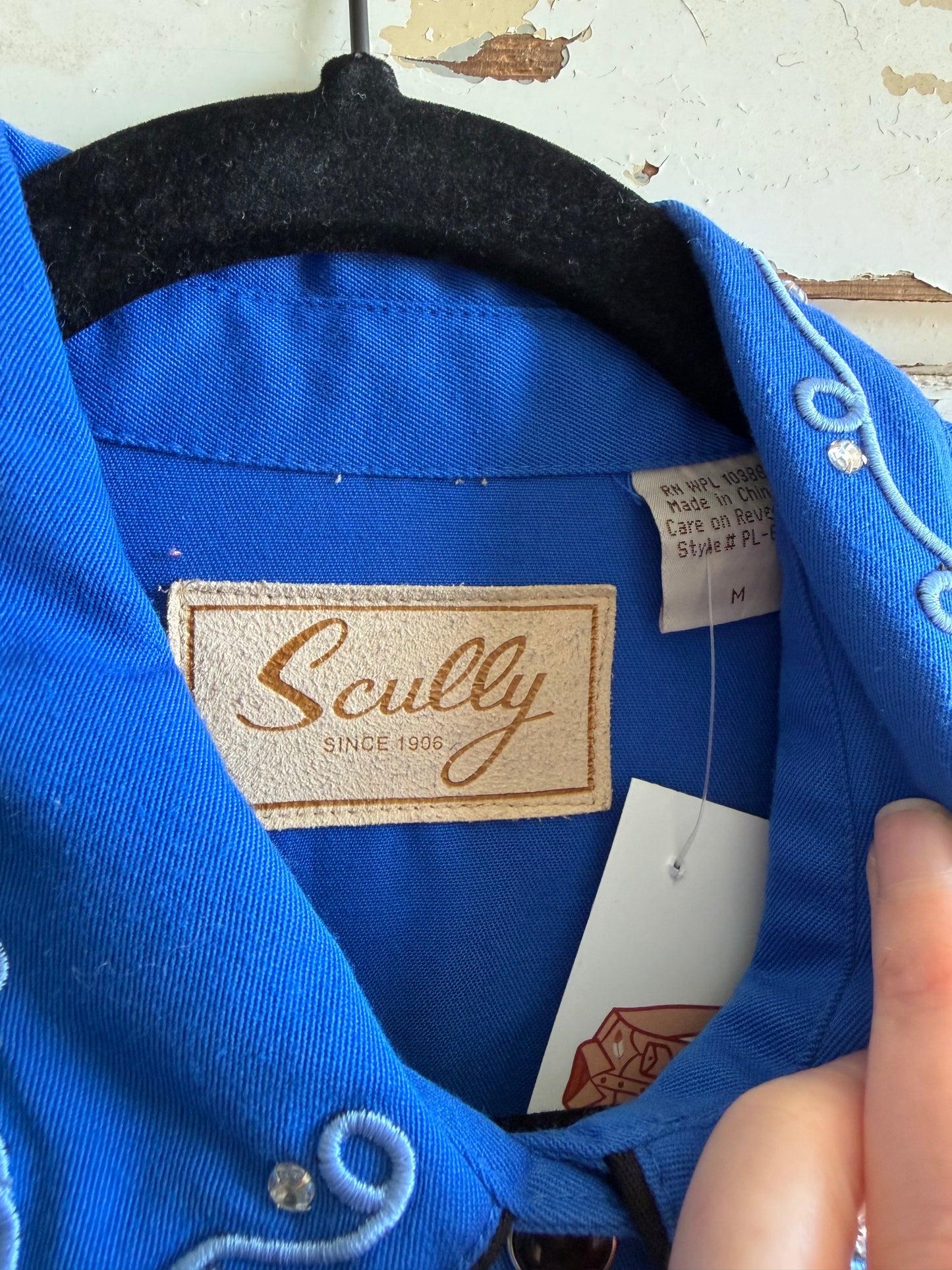 Vintage Scully Blue Shirt - M