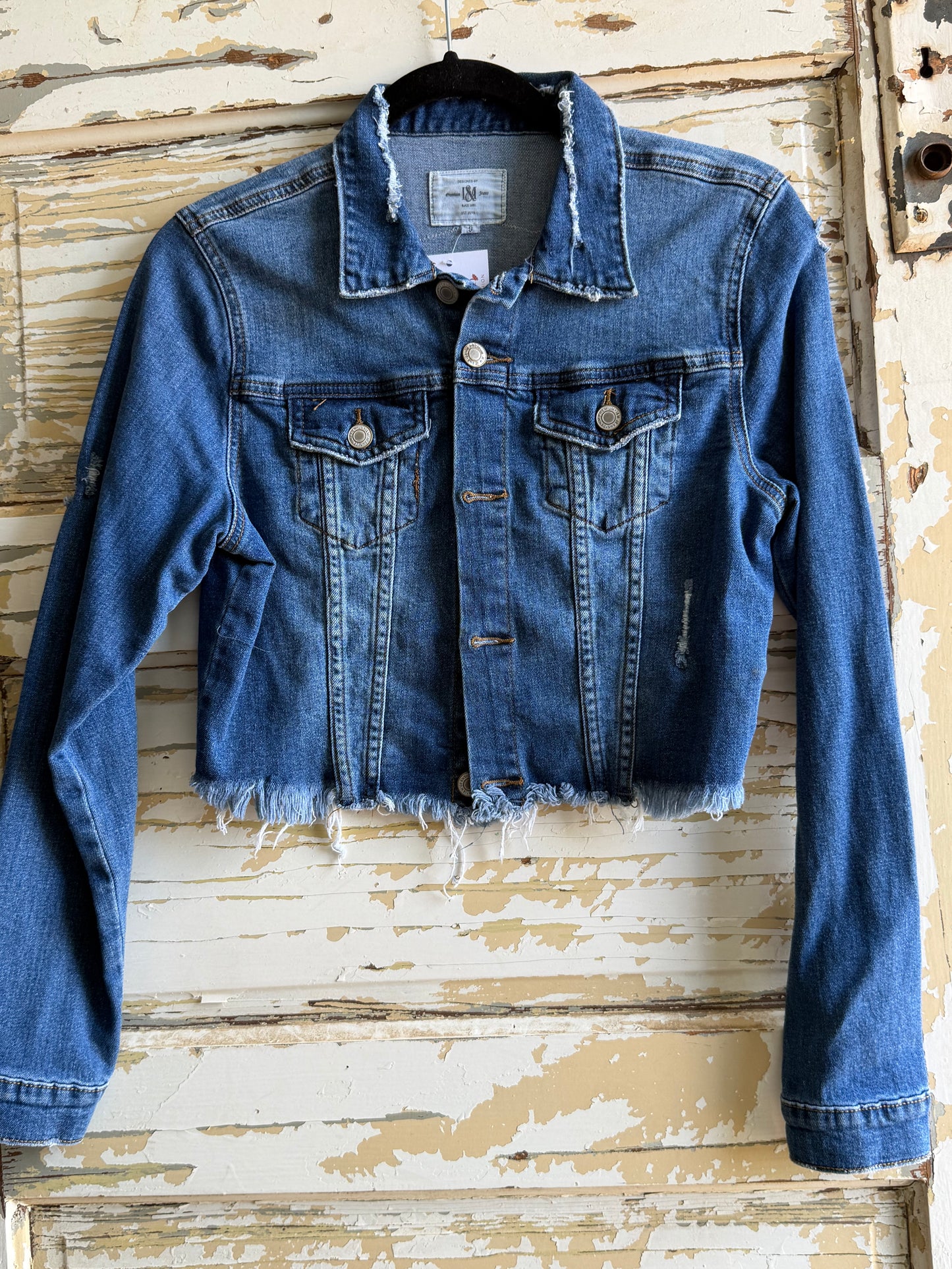 Distressed Rodeo Flag Crop- Adult S/Youth XL