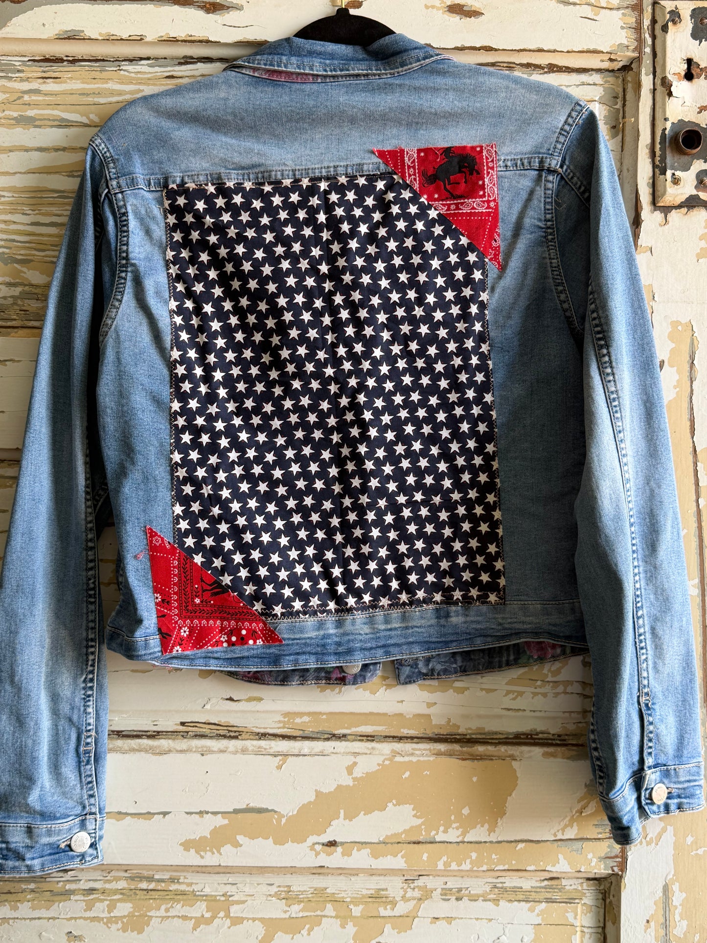 Stars and Paisley Bandana Corners Jacket - M